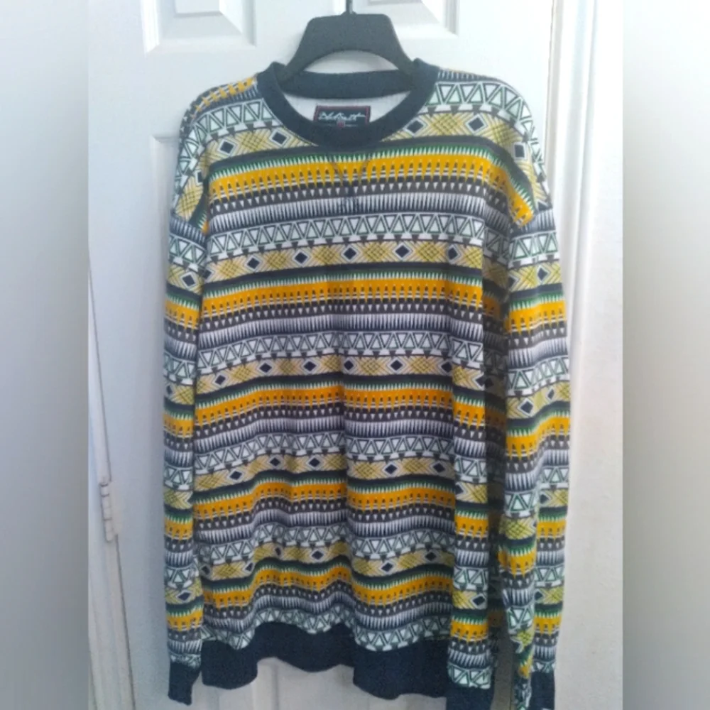 BlackSmith Aztec‎ Print Pullover Crewneck Long Sleeve Sweater, Size Unknown